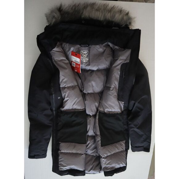 Moosejaw 7726050 Women's Sz L Black Down Waterproof Hooded Parka Jacket - Picture 4 of 16